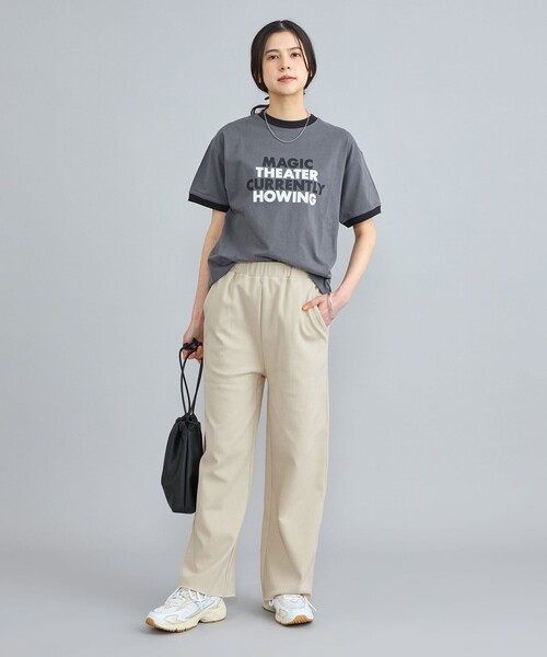 レディース　パンツ coen（コーエン） パンツ ワイドリブイージーパンツ レディース