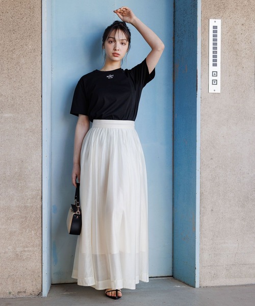 シルクギャザーマキシスカート Chloé シルクジャカード＆ルレックス製ギャザーマキシスカート
