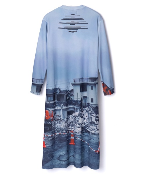 NON TOKYO 新品ワンピース NON TOKYO ワンピース PRINT RIB LONG SLEEVE ONE-PIECE