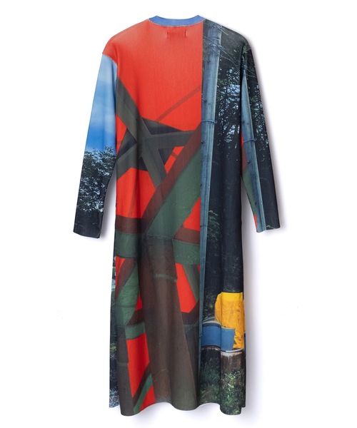 NON TOKYO ワンピース PRINT RIB LONG SLEEVE ONE-PIECE