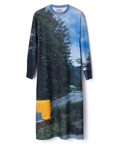 NON TOKYO / DIRECT PRINT SHEER ONE-PIECE (SILVER GRASS)