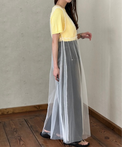 Per sist ence（パーシエンス） ワンピース チュールノースリブ