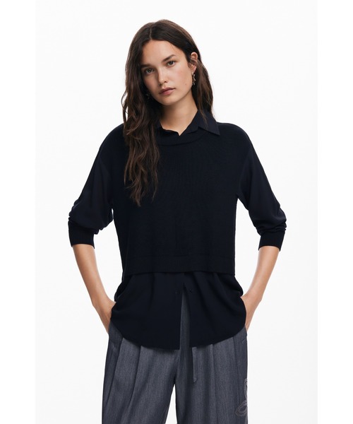 ブラウス シャツ BLACKSHIRT シャツロングスリーブ レディース