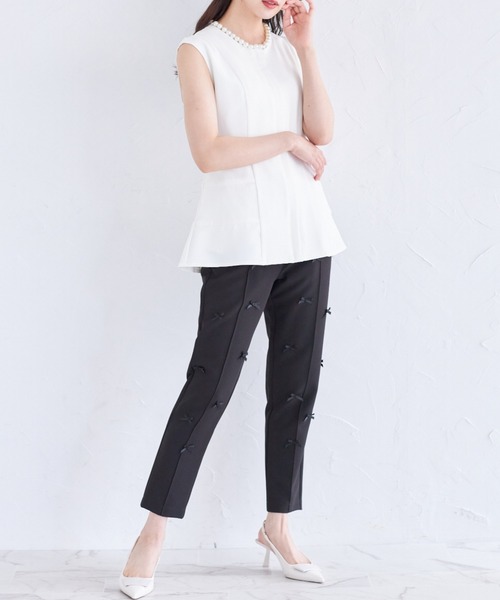 新品未使用　tocco closet ツイードペプラムジレ　ブラック　Ｍ ツイードペプラムジレ