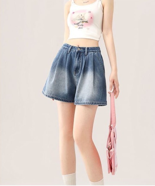 JILLSTUART デニムリボンショートパンツ gossip!ロサンゼルス ジーンズ デニム デニムパンツ リボン