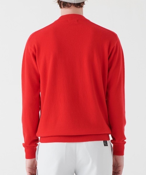 archivio セーター ニット 「MENS」カシミヤ100％肩ロゴニット