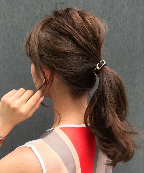 朝顔とゴールドチェーン ヘアゴム ciite' ヘアゴム ゴールドチェーンヘアゴム : ZOZOTOWN Yahoo!店