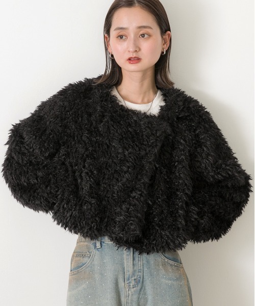 ad thie（アドティエ） ジャケット ノーカラージャケット ショート丈