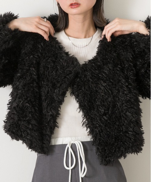 ad thie（アドティエ） ジャケット ノーカラージャケット ショート丈