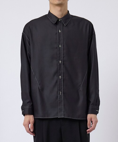 STUDIOUS（ステュディオス） シャツ COLOR STITCH SHIRTS/洗える/シワ