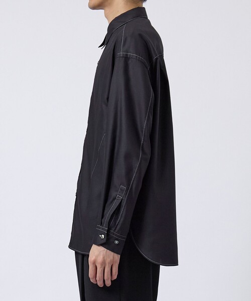 STUDIOUS（ステュディオス） シャツ COLOR STITCH SHIRTS/洗える/シワ
