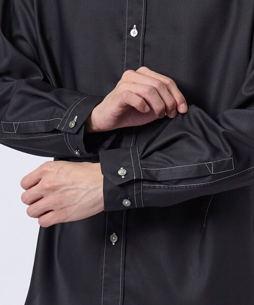 STUDIOUS（ステュディオス） シャツ COLOR STITCH SHIRTS/洗える/シワ