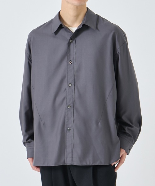 STUDIOUS（ステュディオス） シャツ COLOR STITCH SHIRTS/洗える/シワ