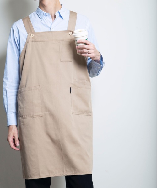 COMMON WARE エプロン URT:撥水加工 ツイル無地 H型ロング丈