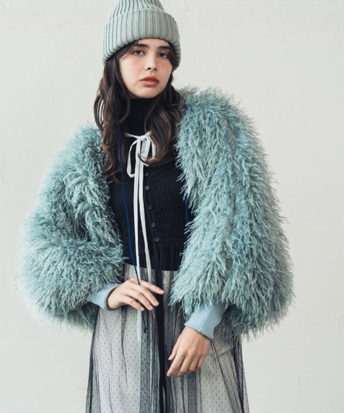 ORIENT MILLINERY コート アウター TIBETAN LAMB FUR ARM BOLERO