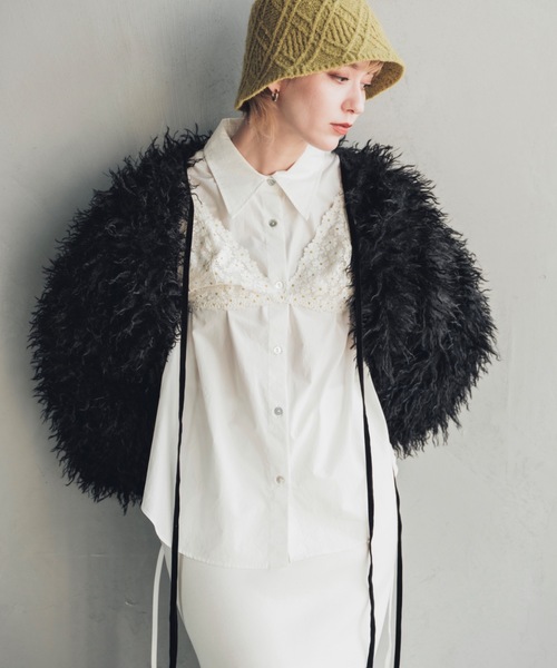 ORIENT MILLINERY コート アウター TIBETAN LAMB FUR ARM BOLERO