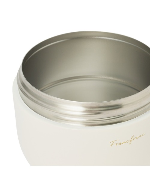 Francfranc 弁当箱 ロゴ ランチジャー 540ml ホワイト
