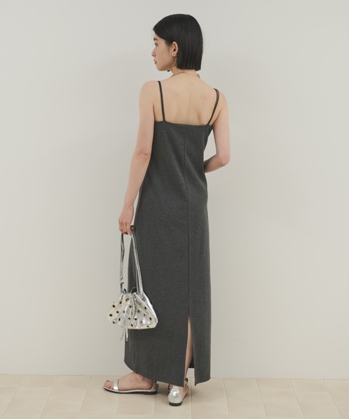 CHANEL 40 キャミワンピース スリット入り チェーンストラップ Shelly island（シェリーアイランド） ワンピース カップ付細