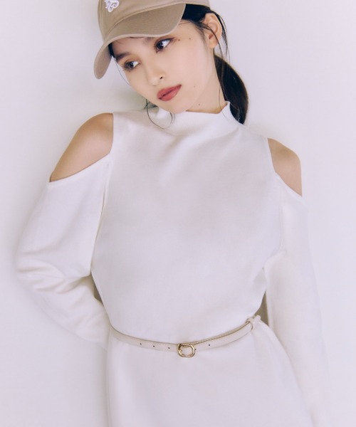 SNIDEL ワンピース 「New Year Special Item」ベルト付き肩開き