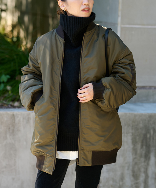 定価33000円★フレームワーク レーヨンナイロンMA-1 ブルゾン 36 FRAMeWORKのフリマアイテム一覧