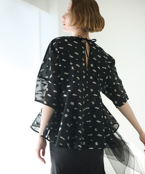 ブラウス シャツ フラワージャカードブラウス / Flower Jacquard Blouse レディース