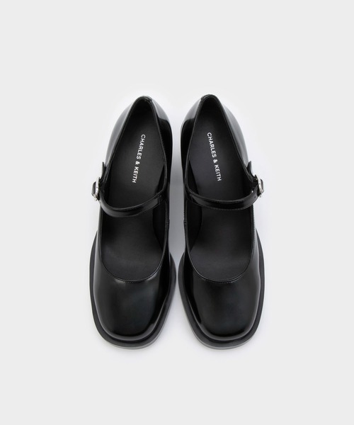 Nine West ブロックヒール メリージェーン Prix パンプス CHARLES ＆ KEITH パンプス ダブルストラップブロックヒール