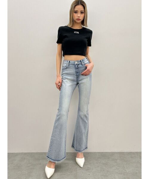 GYDA ジーンズ デニム デニムパンツ ハイウエストBASICフレア