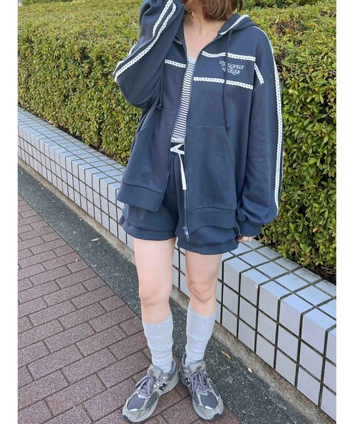 WC パンツ 「2025春夏新作」レースラインバルーンショートパンツ