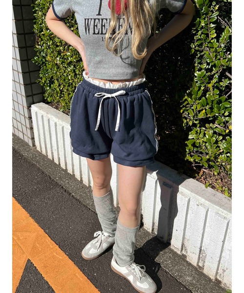CHANEL レース付きショートパンツ CHANEL 極美品☆CHANEL シャネル 21SS P70669 V62116 No5ボタン