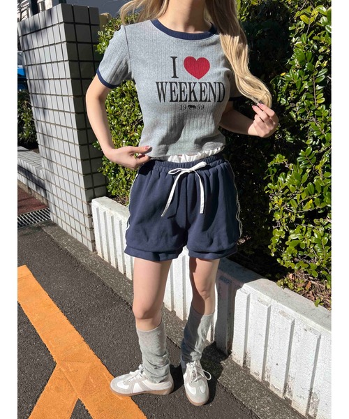 WC パンツ 「2025春夏新作」レースラインバルーンショートパンツ