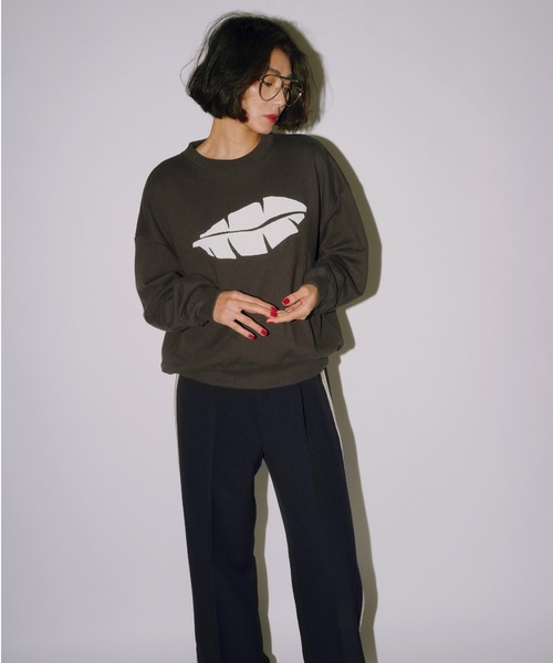 null. トレーナー スウェット null×Tomoko.BコラボLEAF