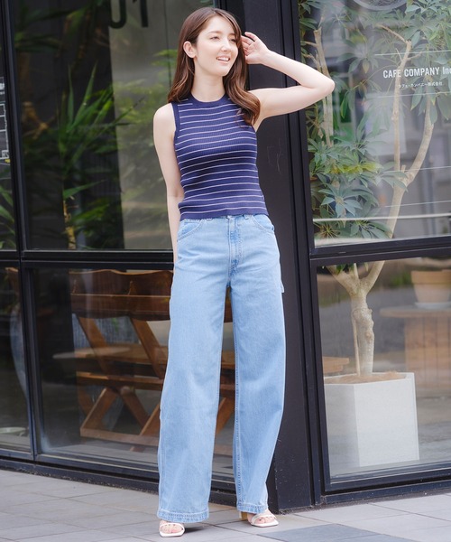 Levi's（リーバイス） タンクトップ ノースリーブ OCEAN ボーダー
