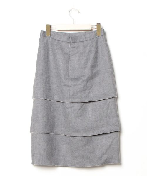 「SACRA」 フリルスカート 36 グレー レディース_画像2