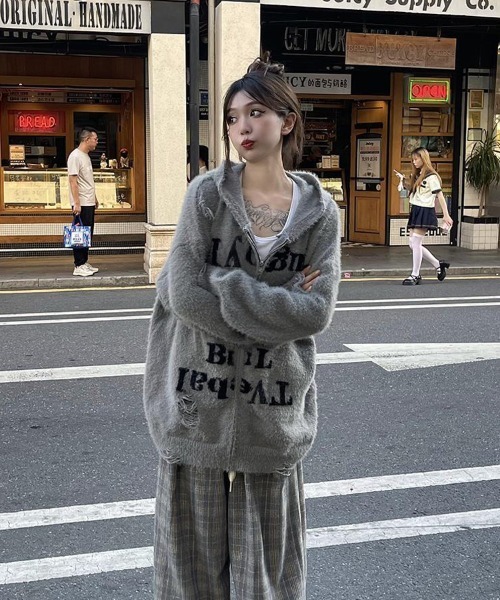 「Ressaca」 ニットパーカー XX-LARGE ブラック レディース_画像5