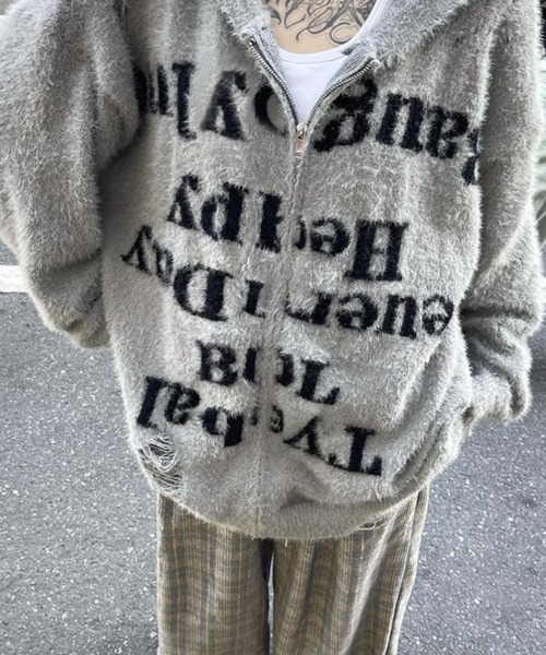 「Ressaca」 ニットパーカー XX-LARGE ブラック レディース_画像8