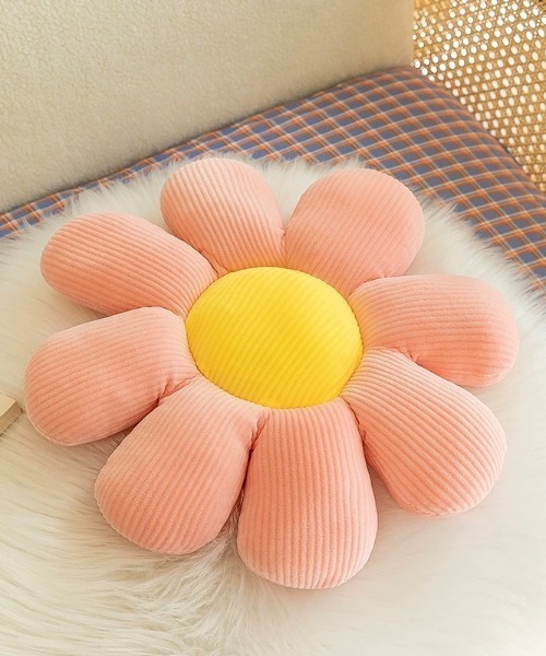 クッション クッションカバー 「直径40cm」フラワークッション 座布団