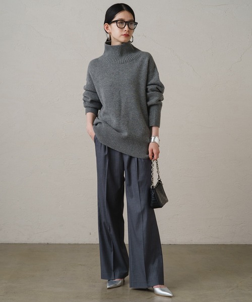 Loungedress グレー タートルネック セーター Loungedress（ラウンジドレス） タートルネックニット FREE グレー