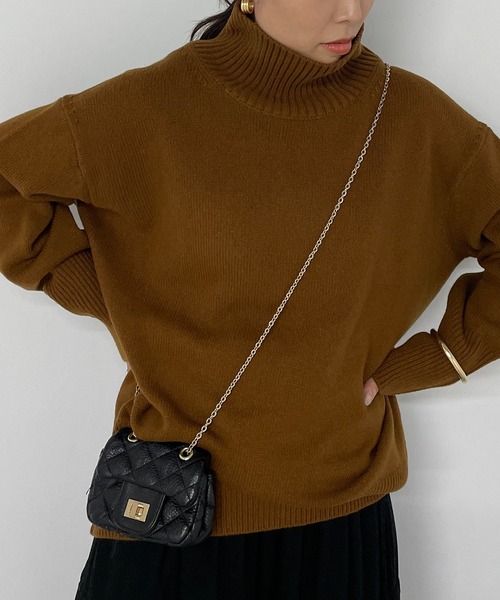 Loungedress（ラウンジドレス） タートルネックニット FREE グレー