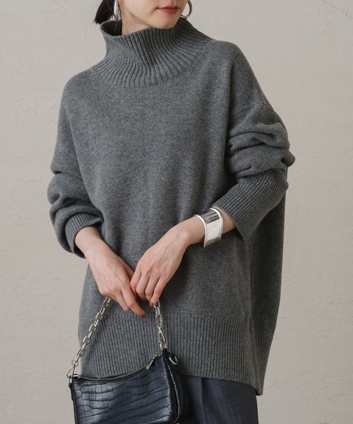 Loungedress グレー タートルネック セーター Loungedress（ラウンジドレス） タートルネックニット FREE グレー