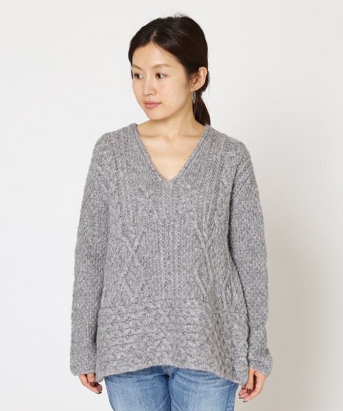 IENA（イエナ） Vネックニット FREE グレー レディース : ZOZOTOWN