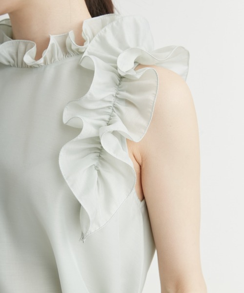 CELFORD（セルフォード） ブラウス シャツ Aラインフレアラッフル