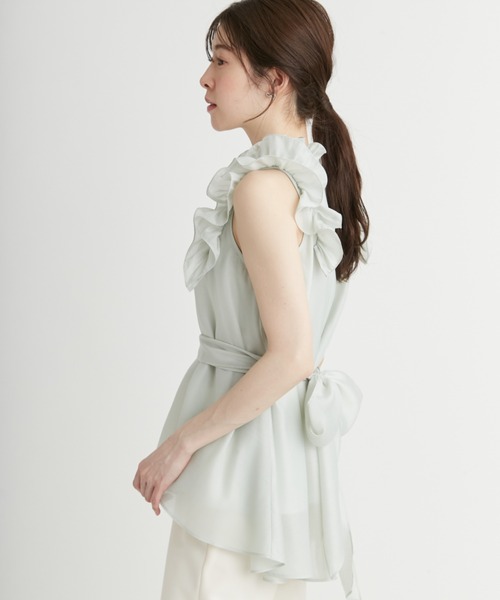 セルフォード　Aラインフレアラッフルブラウス CELFORD（セルフォード） ブラウス シャツ Aラインフレアラッフル