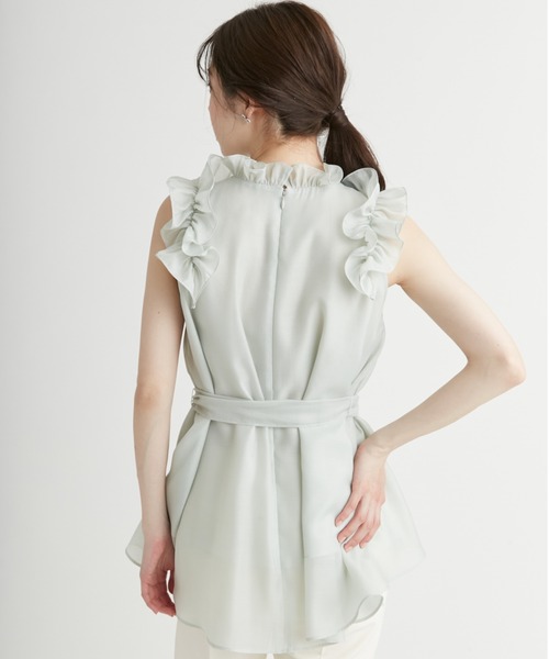 CELFORD（セルフォード） ブラウス シャツ Aラインフレアラッフル