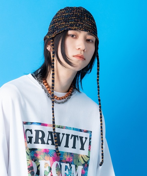 an meets zakka マーブルミックスニットバブーシュカハット : ZOZOTOWN