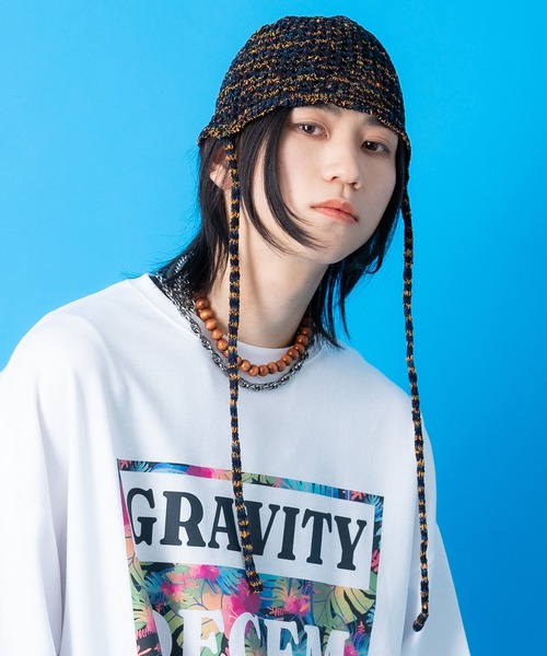 an meets zakka マーブルミックスニットバブーシュカハット : ZOZOTOWN
