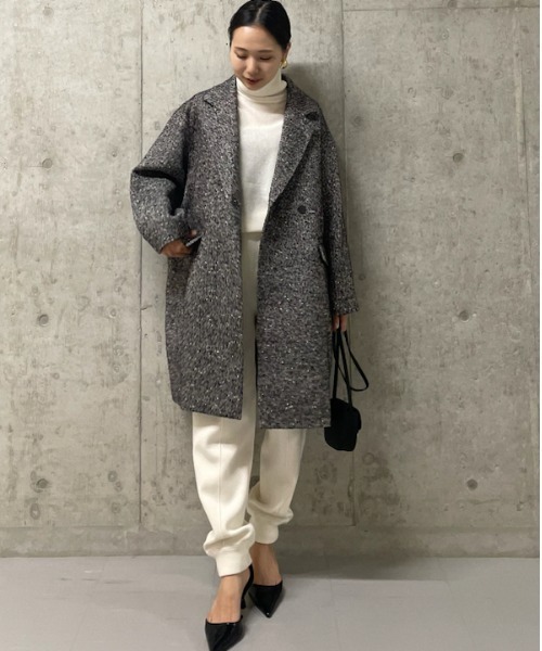 Mila Owen（ミラオーウェン） チェスターコート 0 グレー レディース