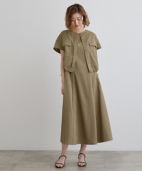 grove（グローブ） ワンピース 夏 半袖 「品よく着こなす、大人の