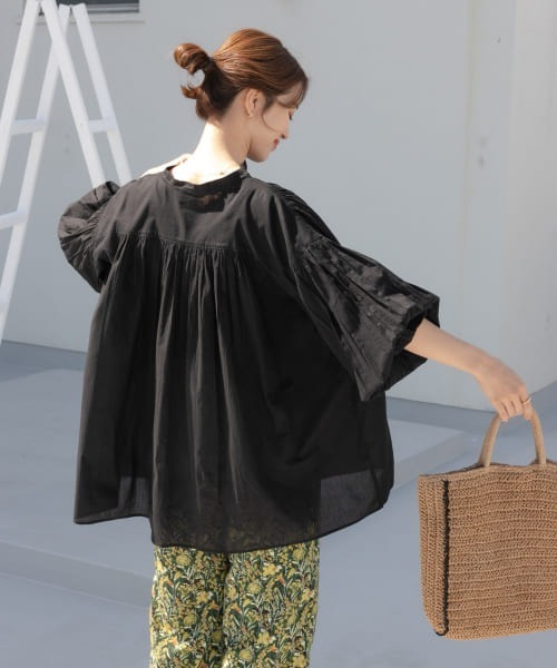 「URBAN RESEARCH DOORS」 長袖ブラウス MEDIUM ネイビー レディース URBAN RESEARCH DOORS 「URBAN DOORS」 長袖ブラウス MEDIUM