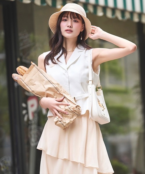 Luzuleジレ ★関税込★ Swingle スーツ エレガンスコンパクトジレ レディース