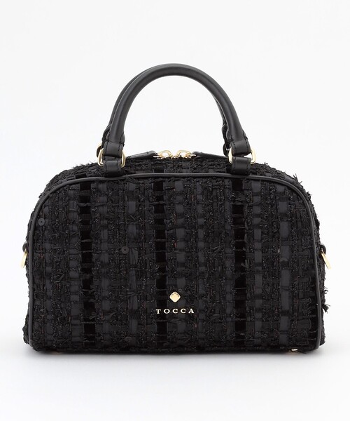 TOCCA 本革☆ボストンバッグ☆ブラック 美品 TOCCA（トッカ） ボストンバッグ OREILLER BAG ミニボストンバッグ